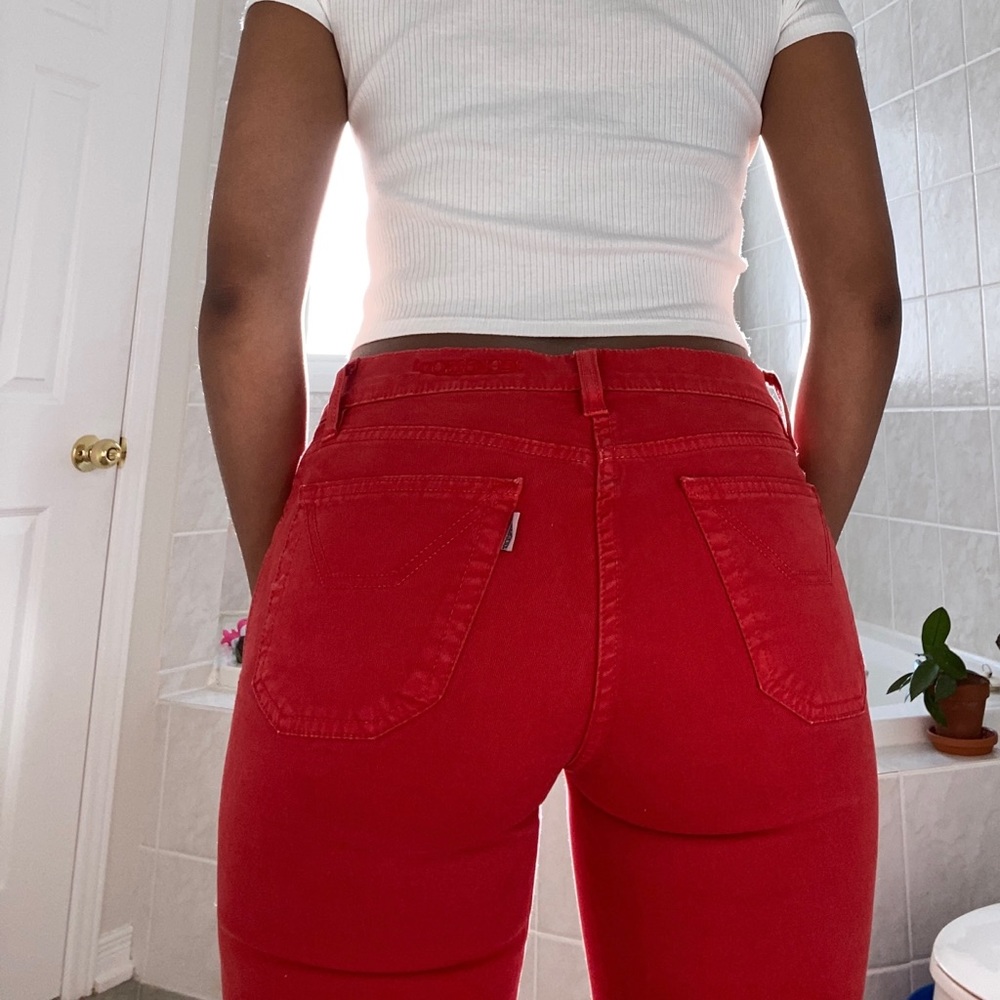 Low rise straight leg jeans